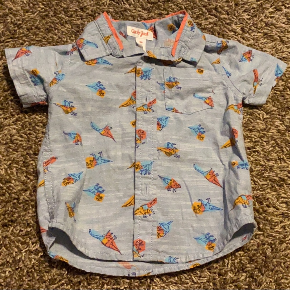 Dino button down shirt